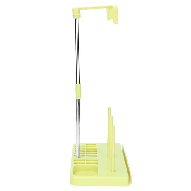 Estante de hilo para 3 carretes, herramientas de costura domésticas extraíbles, soporte para herramientas de carrete para máquina de coser doméstica, amarillo