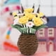 thumbnail image 3 of Cesta tejida de bonsái con clavel en miniatura para casa de muñecas, escala 1:12, para decoración de jardín y sala de estar., 3 of 8