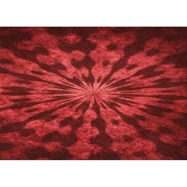 Ahgly Company Tapis d'Intérieur Rectangulaires Transitionnels Rouges Lavables à la Machine, 2 Pieds x 5 Pieds