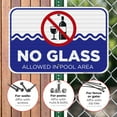 thumbnail image 4 of No Glass Allowed in Pool Area Sign, Pool Sign,, 4 of 8