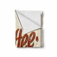 thumbnail image 2 of Retro Soft Flannel Fleece Blanket, Tin Rusty Faded Fresh Brewed Coffee Print from Old Days Fifties Style Art Work, Cozy Plush for Indoor and Outdoor Use, 70" x 90", Cream Red Orange, by Ambesonne, 2 of 6