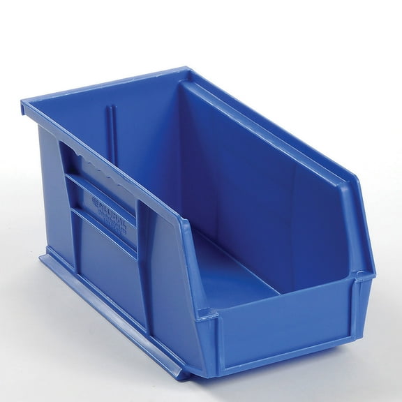 Global Industrial Plastic Hang & Stack Bin 10-7/8""L x 5-1/2""W x 4-3/4""H Blue