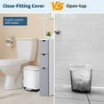 thumbnail image 4 of Stainless Steel Trash Can, 3.2 Gallon Lid, Soft Closing Pedal, Fingerprint Resistant, Durable, Suitable for Kitchen Bathroom Trash Can, 4 of 10