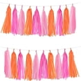 thumbnail image 2 of Dongrere Plastic Tassel Garland Banner, Colorful Fringe Streamer for Birthday Wedding Shower Party Wall Backdrop Decor, Orange, 2 of 6