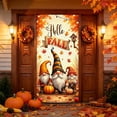 thumbnail image 5 of Cififendec Thanksgiving Harvest Door Cover, 70.87"×35.43", Rustic Pumpkin Sunflower Maple Leaf Fabric Door Banner for Fall Front Porch Door Decor, 5 of 9