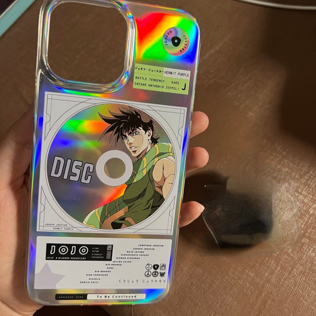 JoJo's Ives Arre Adventure Cosplay Laser Phone Case, Kujo Jolyne Jotaro, Platinum Star, Disc Print, Anime, Stone Ocean qiuyongming unisex