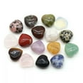 thumbnail image 4 of HOOUN 5PCS Chakra Mini Heart Crystal Pocket Palm Worry Stones Natural Quartz Healing-Fluorite-5pcs (Random), 4 of 9