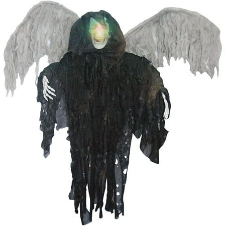 4' Tall Lighted Winged Grim Reaper
