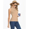thumbnail image 5 of FITVALEN Women's Mock Turtleneck Tank Tops Sleeveless Stretch Slim Fit Top Base Layer Shirt, 5 of 7