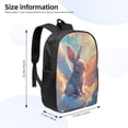 thumbnail image 2 of Uemuo Sunshine Winged Rabbit Printed Durable 17-inch Student Backpack - Lightweight, Waterproof, Adjustable Straps, Ideal for School, Work, Travel, 2 of 5