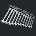 thumbnail image 2 of SENRISE Ratchet Combination Spanners Flexible Head Open and Bi-Hexagonal Box Ends 11 Size Choice, 2 of 8