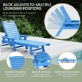 thumbnail image 6 of WestinTrends Malibu 3-Piece Outdoor Chaise Lounge Set with Side Table, All-Weather Poly Lumber, 5-Position Backrest, Lawn Pool Patio Furniture, Pacific Blue, 6 of 14