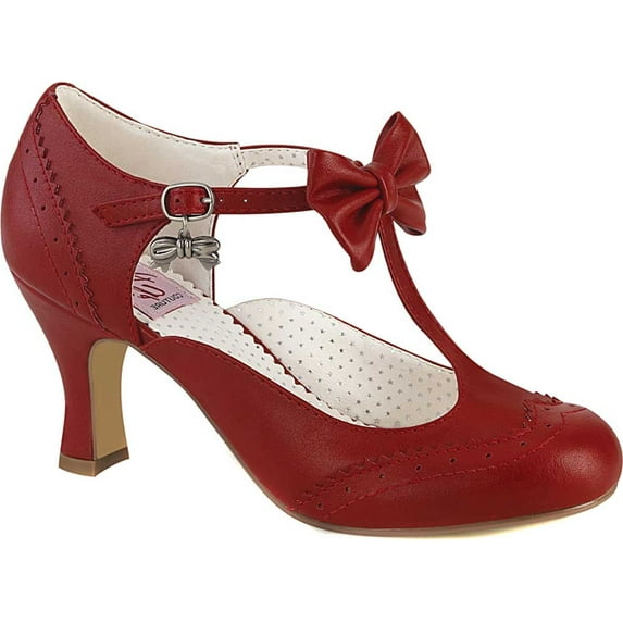 Women's Pin Up Couture Flapper 11 T-Strap Mary Jane