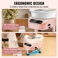 thumbnail image 6 of VEVOR Pottery Wheel, 11 inch Pottery Forming Machine, Direct Drive Ceramic Wheel with 3 Support Legs for DIY Art Craft, 450W Electric Wheel for Pottery with Foot Pedal and LCD Touch Screen, Pink, 6 of 9