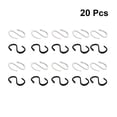 thumbnail image 2 of Mizh - Juego de 2 ganchos colgantes de aleación de 20 piezas, pequeños ganchos en forma de S, portátiles, para colgar adornos de casa de muñecas, accesorios de decoración (negro, blanco), 2 of 6
