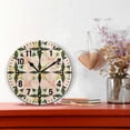 thumbnail image 2 of Yayeee 10" Wall Clock Battery Operated Quartz Round Silent Non-Ticking Home Decor, Retro Black Stars, 2 of 6