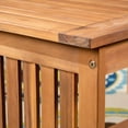 thumbnail image 5 of Brendon Outdoor 6 Piece Acacia Wood Chat Set with Cushions, Brown Patina, Dark Teal, 5 of 7