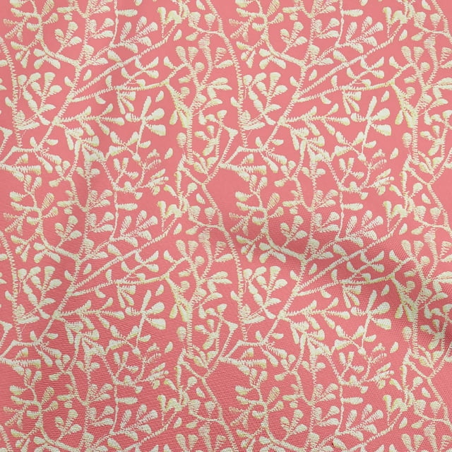 oneOone Rayon Pink Fabric Asian Block Fabric For Sewing Printed Craft Fabric By The Yard 56 Inch Wide