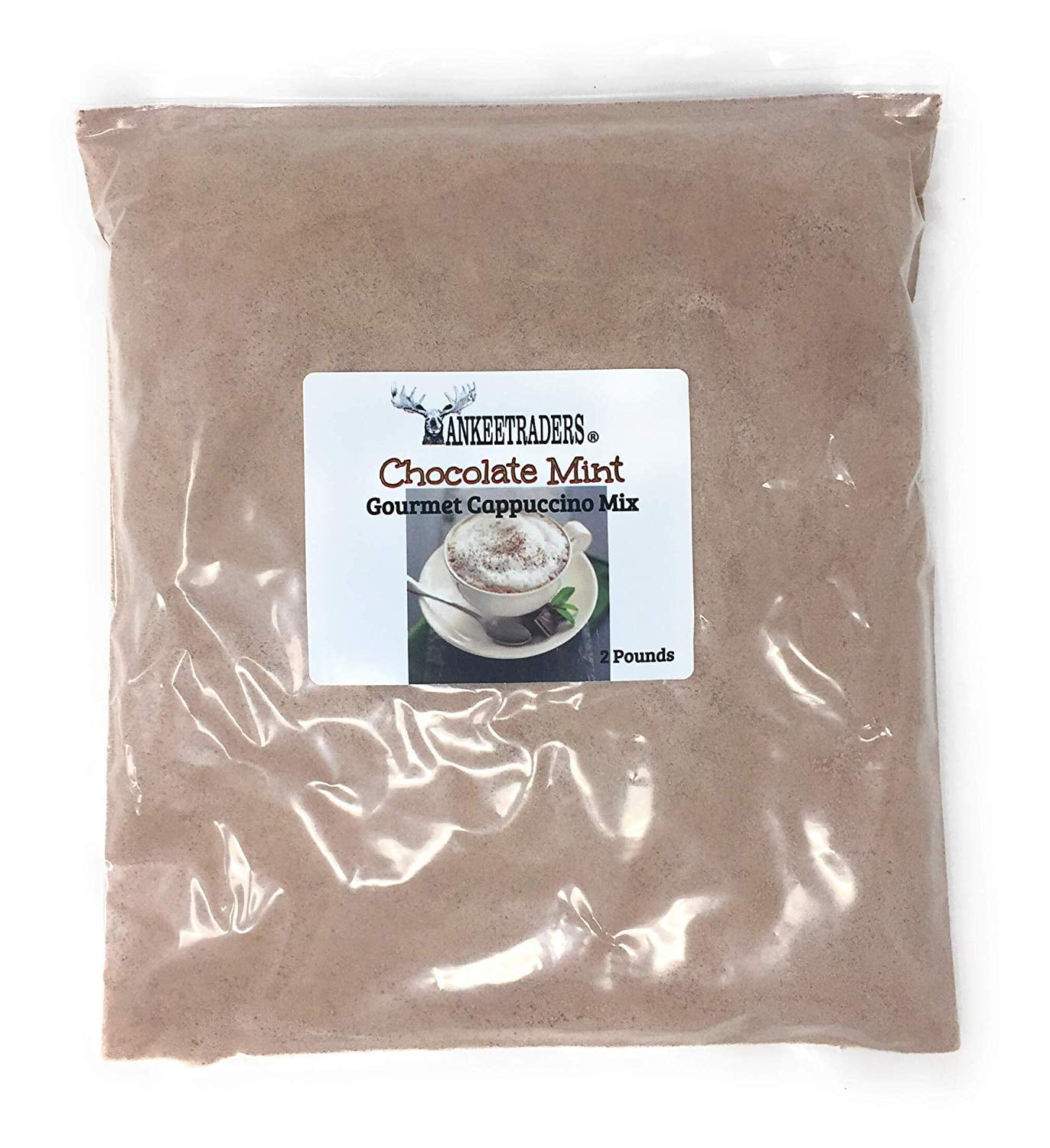 YANKEETRADERS Chocolate Mint Instant Cappuccino Mix, 2 Lb (Make Hot or Iced or Frozen)