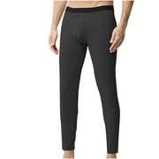 NJOEUS Men's Thermal Underwear Bottom Soft Comfy Long Johns Pants Men Winter Warm Base Layer Lightweight Leggings XL-4XL（Available in Big & Tall) Dark Gray 4X-Large