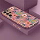 thumbnail image 3 of Flower Case For Samsung Galaxy S23 Ultra S22 S21 Plus S20 fe S10 NOTE 20 10 8 9 Luxury Plating Silicone Soft Shockproof Cover, 3 of 5