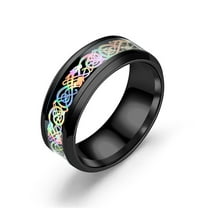 Rainbow Dragon Tattoo Ring Four Color Choices Sizes 6 7 8 9 10 11 12 13 Unisex Fashion Jewelry Gift Idea For Collectors