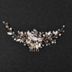 thumbnail image 1 of Nvzi Horquillas para el pelo de boda con flores para novias, peinetas con perlas de cristal, pinzas para el pelo, accesorios para el pelo de boda dorados, joyas, color blanco, 1 of 4