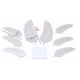 thumbnail image 4 of Pegatinas de pared de espejo de plumas 3D extraíbles papel tapiz de acrílico DIY calcomanías de decoración de habitación en casa 8 piezas sidaley JJ11034-04, 4 of 5