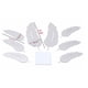 thumbnail image 4 of Pegatinas de pared de espejo de plumas 3D extraíbles papel tapiz de acrílico DIY calcomanías de decoración de habitación en casa 8 piezas seitruly JJ11034-04, 4 of 5