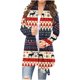 thumbnail image 2 of Cárdigan de manga larga para mujer, moda informal, blusa con estampado navideño, abrigo para mujer, 2 of 6