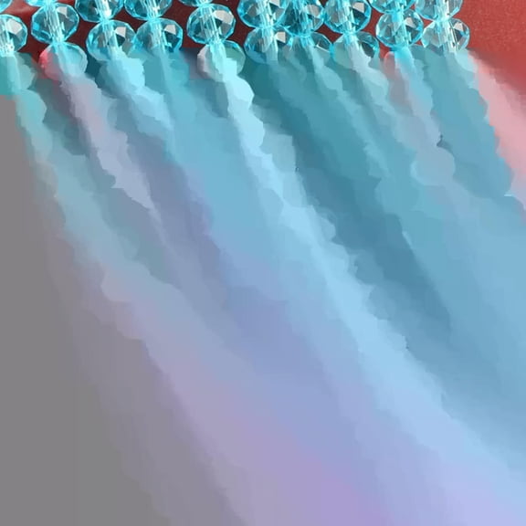 U8MO 150pcs 2X3mm Faceted Rondelle Crystal Glass Beads ~ Aqua Blue Jewelry Making