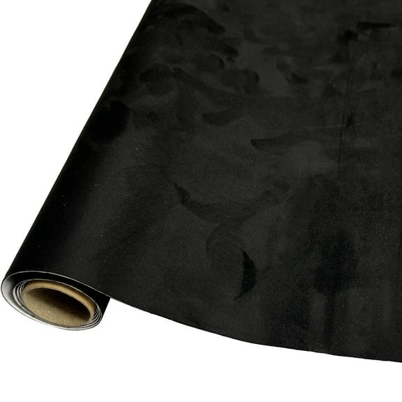 Namzi Self-Adhesive Suede Look Fabric 40*150cm Black Self-Adhesive Fabric, Car Interior Fabric for Decoration, Suede Fabric with Strong Adhesion, 1 Piece