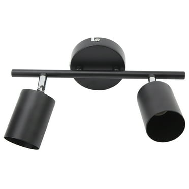 LED Track Light Kit 2 Heads 10.8in Track 90 Degrees Rotatable 2 Light Track Lighting Kit for GU10 Bulb Ceiling