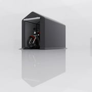 6x12ft heavy duty outdoor storage shelter portable garage for motorcycle, bike, garden tools, ATV, grey