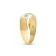 thumbnail image 4 of 10kt Yellow Gold Mens Round Diamond 3-stone Ring 1/10 Cttw, 4 of 4