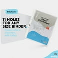 thumbnail image 6 of Enday Sheet Protectors A4 Size Heavy Duty Plastic Sleeves for 3 Ring Binder Quality School and Office Supplies (100 pcs), 6 of 7