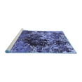 thumbnail image 2 of Ahgly Company Machine Washable Indoor Square Oriental Blue Industrial Area Rugs, 4' Square, 2 of 4