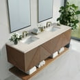 thumbnail image 2 of James Martin Vanities 72" Double Vanity, Chestnut w/ 3 CM Eternal Marfil Top, 2 of 3