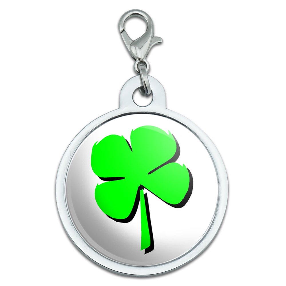Four Leaf Clover Irish Large Metal ID Pet Dog Tag