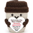 thumbnail image 1 of Regalos de agradecimiento para amantes del café para mujer, hechos a mano a ganchillo, 1 of 8