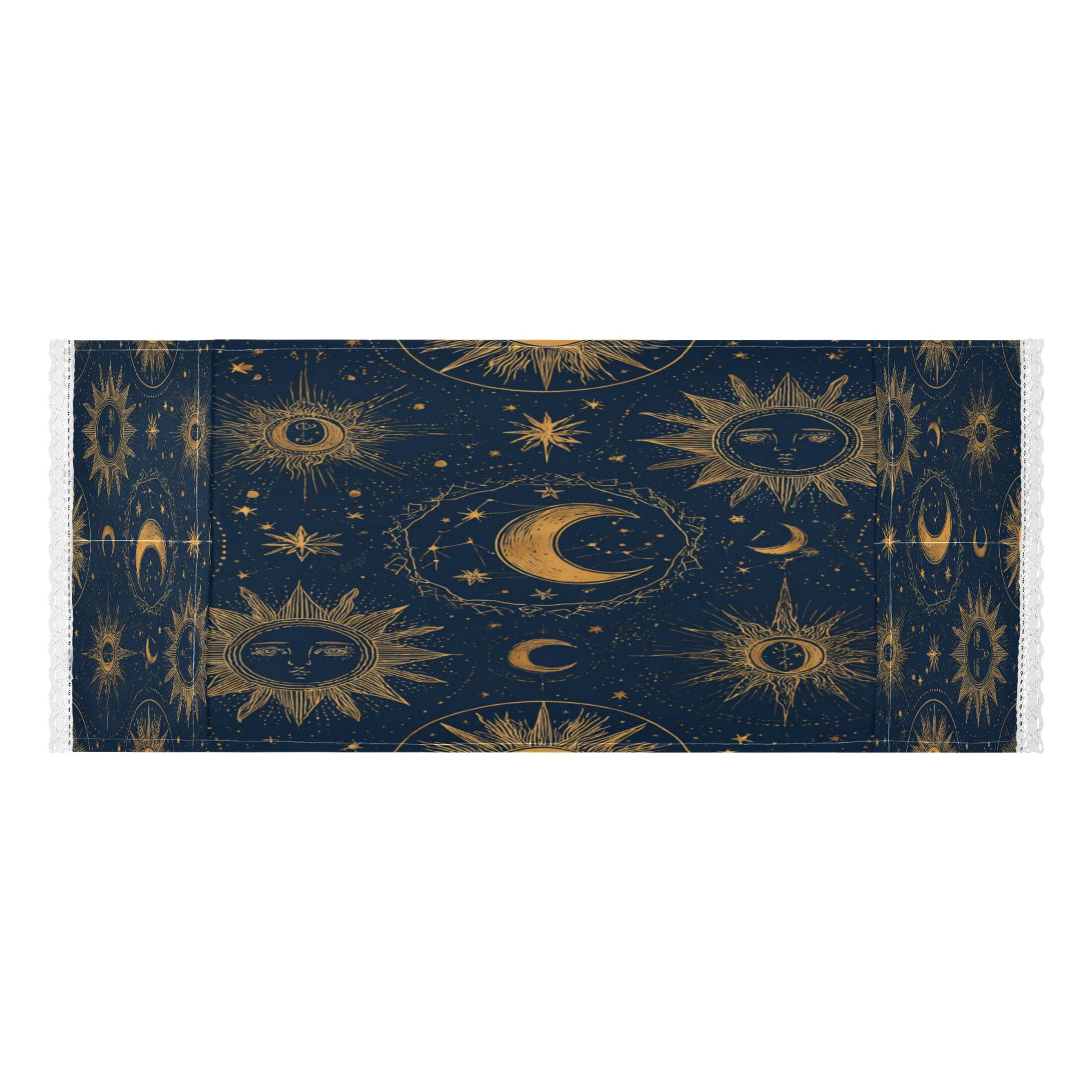 Wobogo Celestial Sun Moon Washing Machine Cover Dustproof Washer Dryer Cover Waterproof Laundry Room Decorative Protector