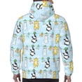 thumbnail image 7 of Fotbe Men's Hoodie with Cartoon Cat Pattern - Kangaroo Pocket Pullover Hooded Sweatshirt, Perfect for Daily Wear, Travel, and Home-Small, 7 of 7
