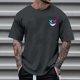 thumbnail image 3 of Camisetas de Cuello de la Tripulación de los Hombres de Poliéster Impreso en Seco Rápido, Cuello Redondo de Corte 3D para Gimnasio, Carrera, Ciclismo Y Ocasional, 3 of 4