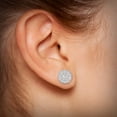 thumbnail image 3 of KIJ 0.4 Carat Round Cut Moissanite Stud Earrings, D Color VVS1 GRA Certified Hypoallergenic 14K White Gold Plated 925 Sterling Silver Gift for Men Women, 3 of 10