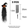 thumbnail image 3 of Light up Witch Stakes Halloween Yard Decorations, Set of 3 Scary Witches with LED Lights, Voice Control With Glowing Head, Life Size, Haunted House Props for Outdoor Garden Lawn Party Decor, 3 of 6