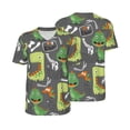 thumbnail image 3 of Daiia Cartoon Dinosaurs Mens Baseball Jersey Button Down Shirts Short Sleeve Sports Uniforms-X-Large, 3 of 9