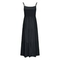 thumbnail image 4 of Ecqkame Maxi Dresses for Women 2024 Sleeveless Solid Color Flowy Beach Vacation Casual Dresses for Women Black L on Clearance, 4 of 7