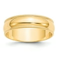 thumbnail image 1 of 14K Yellow Gold 6mm Light Weight Milgrain Half Round Band Size 6, 1 of 4