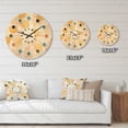 thumbnail image 4 of Designart 'Circular Abstract Retro Pattern Geometric IX' Mid-Century Modern Wood Wall Clock, 4 of 5