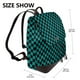 thumbnail image 2 of Balery Black And Teal Checkerboard Mochila de Cuero para Mujeres, Gran Capacidad, Bolsa de Viaje Multifuncional, Mochila de Cuero y Bolsa de Hombro para Mujeres, 2 of 4